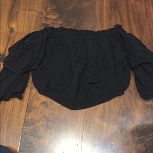adorable black flowy shirt
